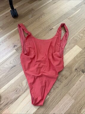 aerie Coral Red One-Piece Swimsuit